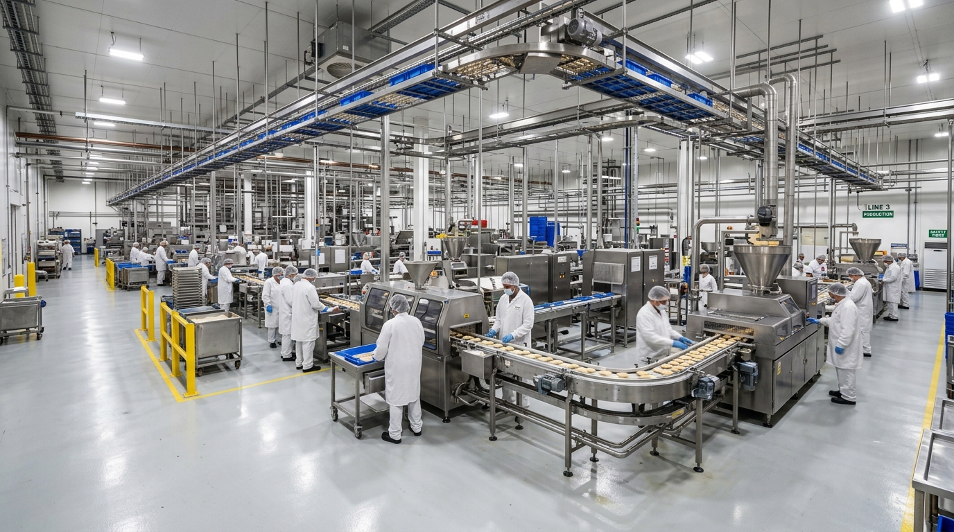 Food Manufacturing & Processing concept rendering